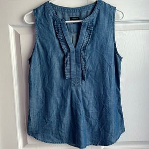 Talbots chambray tank